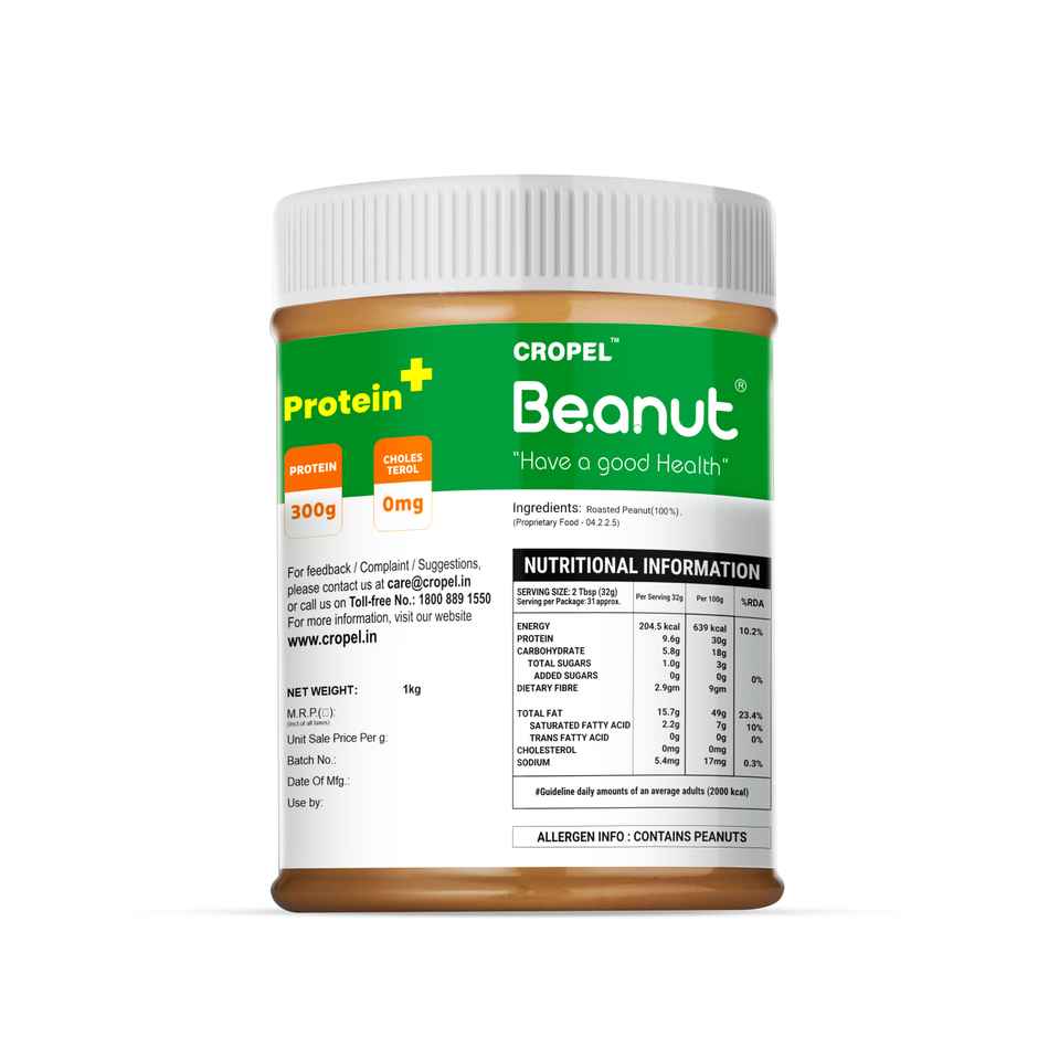 Be.anut Natural Peanut Butter - Crunchy