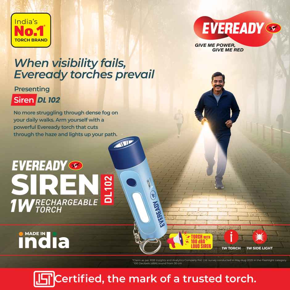 Eveready SIREN DL102 Rechargeable Torch 1W