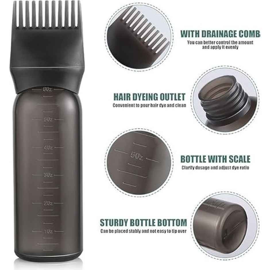 Bronson Professional Hair Oil Applicator Bottle For Scalp For Hair Oiling & Hair Dye Application