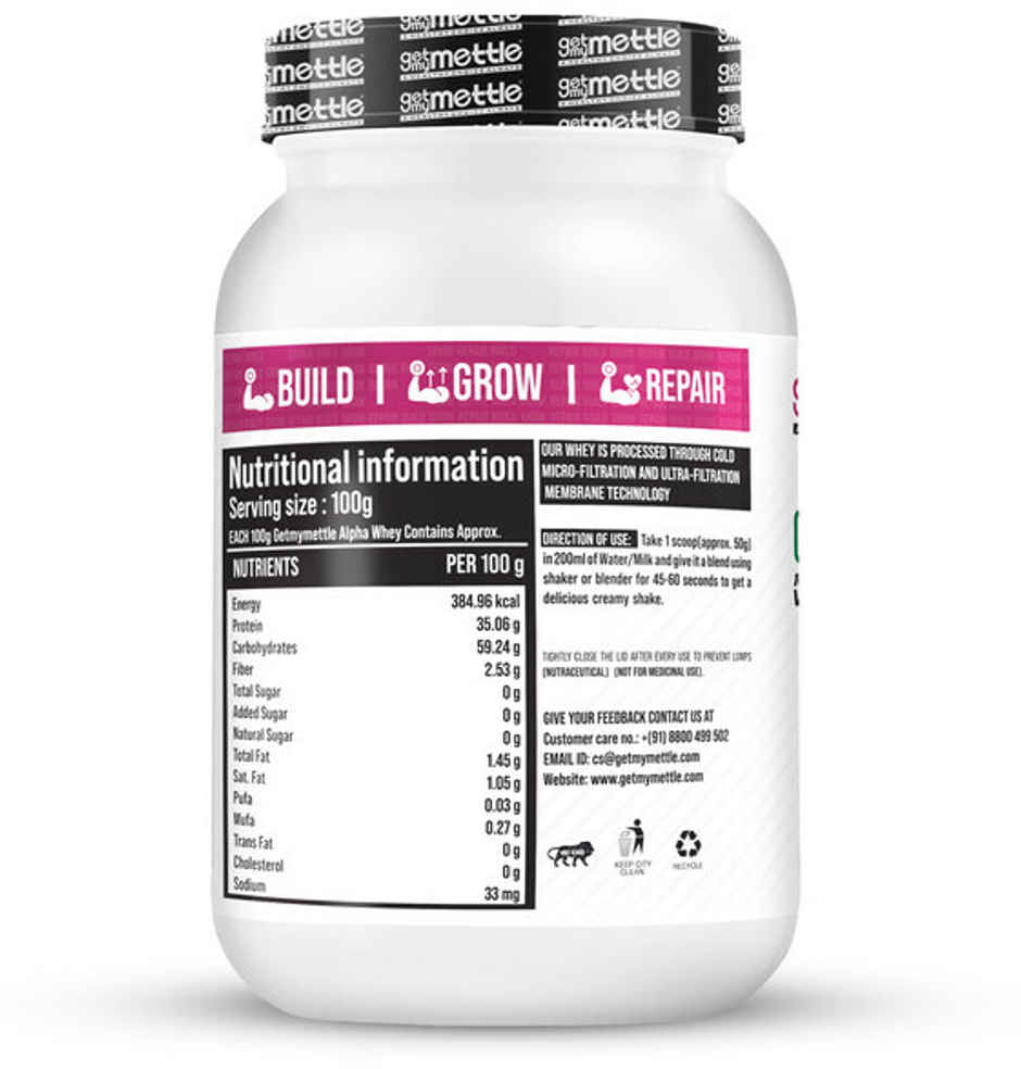Getmymettle Alpha Whey Protein (Mystic Mango)