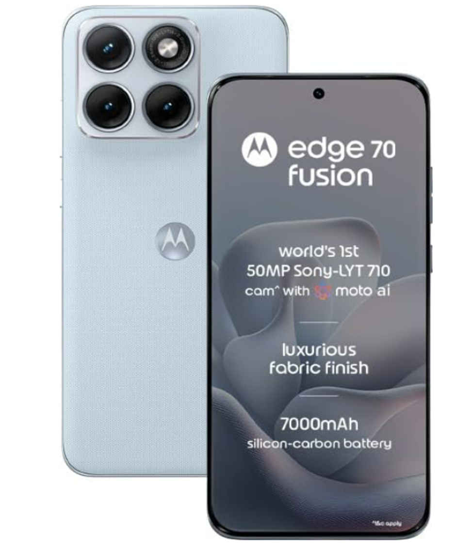 Motorola Edge 70 Fusion Smartphone | 8 GB RAM | 128 GB Storage | 6.78 inch Display | 5G, 4G, 3G, 2G | Pantone Country Air
