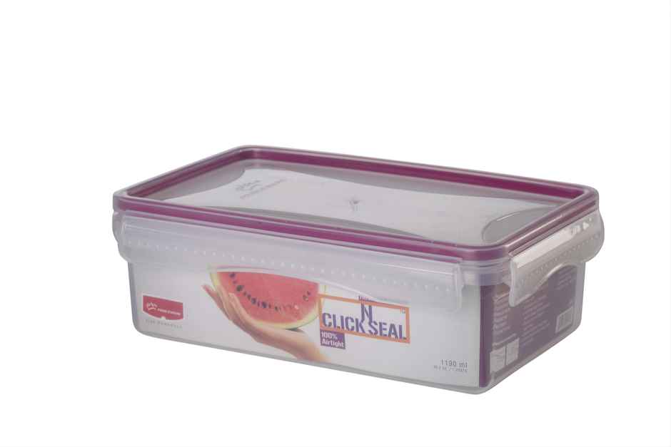 Princeware Click N Seal Rectangle Container 1190 ml | 205 x 133 x69 Mm