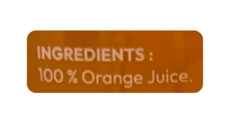 No filter 100% juice orange