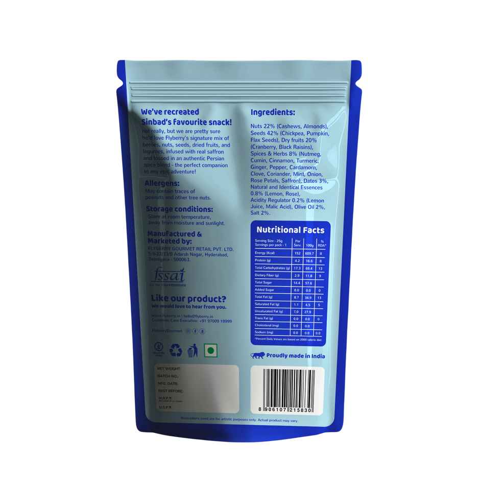 Flyberry Gourmet Persian Trail Mix - Enriched with Saffron