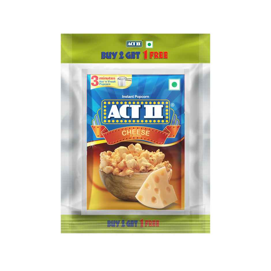 ACT II Instant Popcorn - Cheese, Buy 2 Get 1 free offer, Hot & Fresh in 3 mins Combo