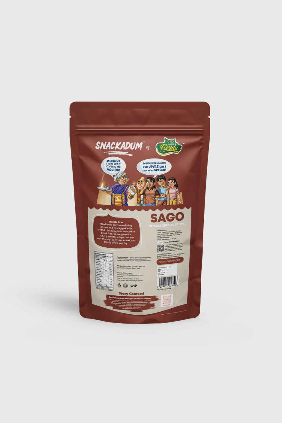 Snackadum Sago Crisps | Upvas Special