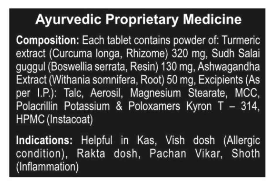 Patanjali Ayurveda Curcumin Gold 95 Immunity Booster Tablet