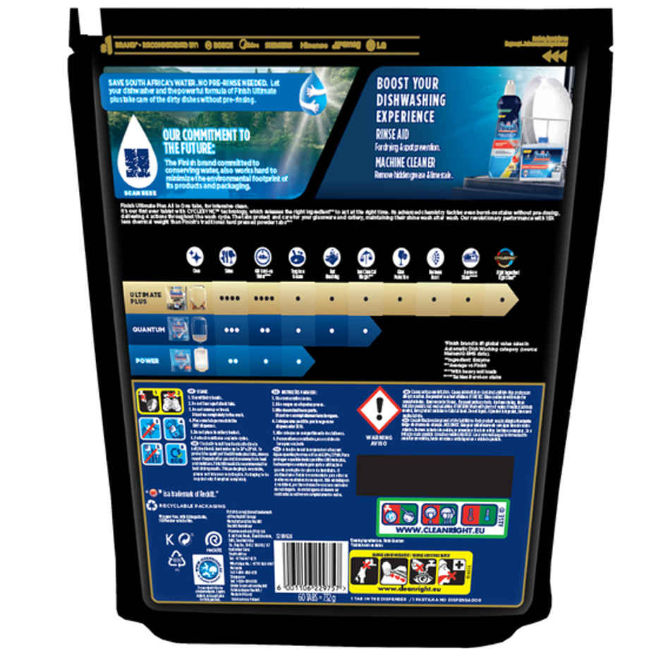 Finish Powerball Ultimate Plus Dishwasher Tablets | Best ever Clean & Shine