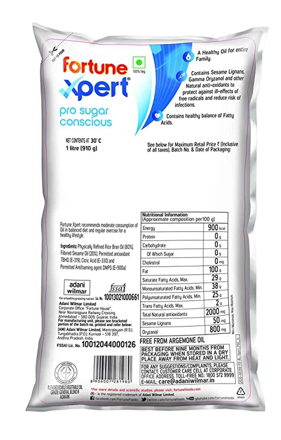 Fortune Xpert Pro Sugar Conscious Edible Oil