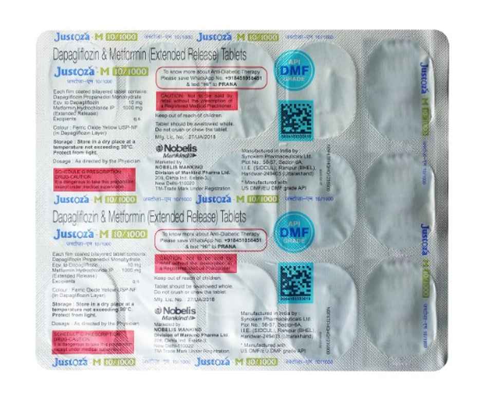 Justoza-M 10/1000 Tablet ER