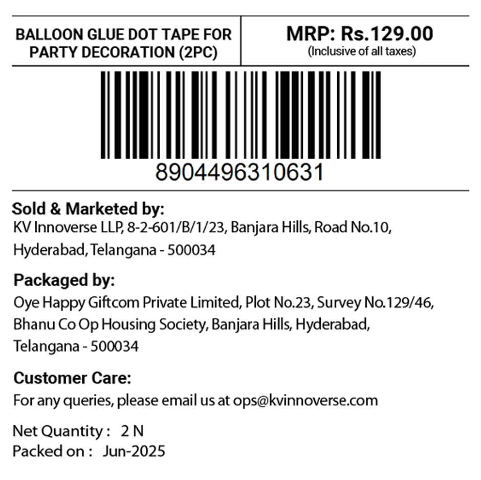 Balloon Glue Dots Tape | Birthday Decoration Accessories | Party Adhesive | Pack Of 2 | Propcon