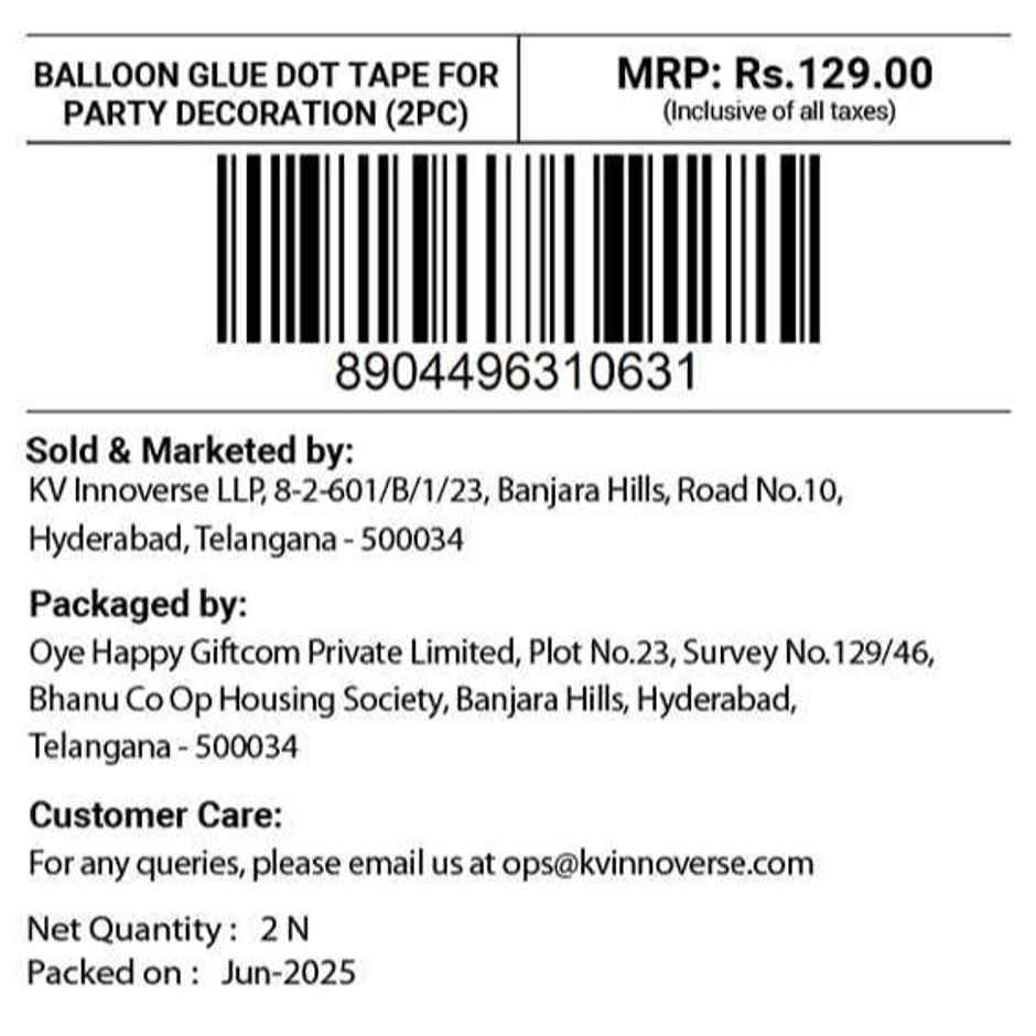 Balloon Glue Dots Tape | Birthday Decoration Accessories | Party Adhesive | Pack Of 2 | Propcon