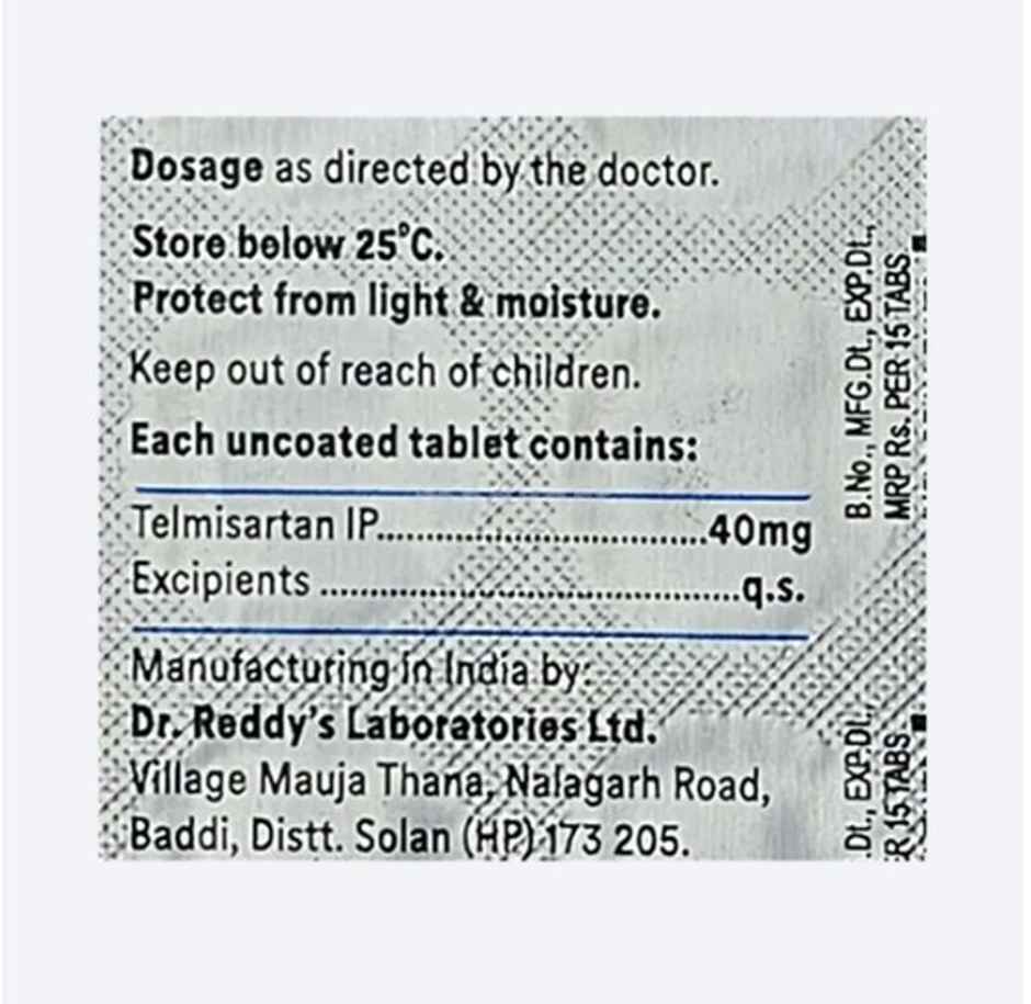 Telsartan 40 Tablet