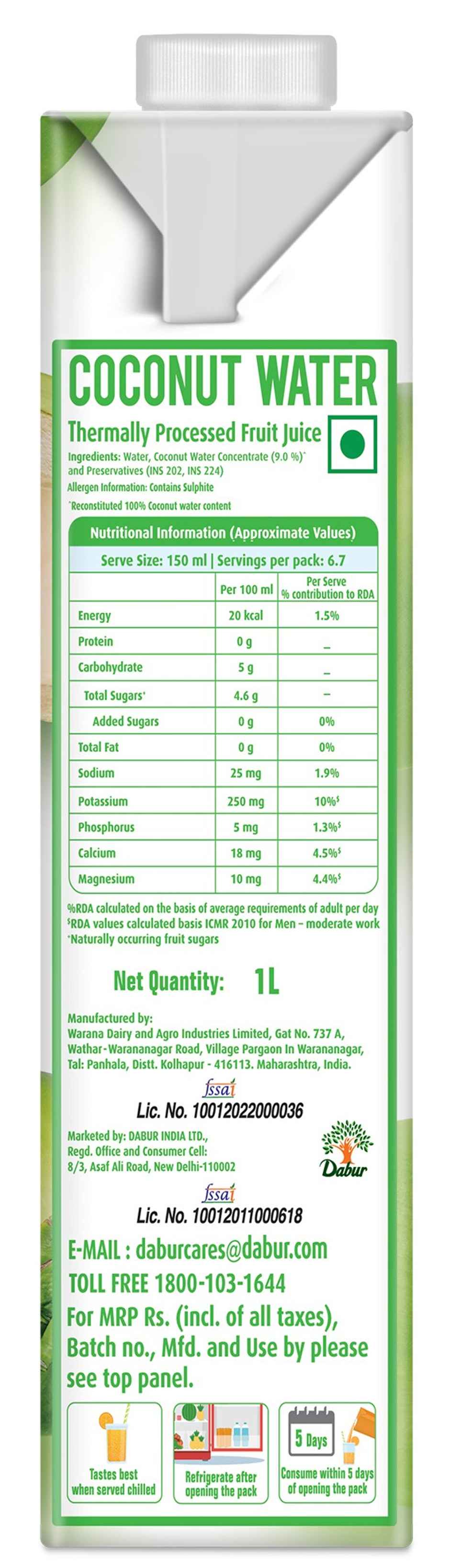 Dabur Real Tender Coconut Water Combo