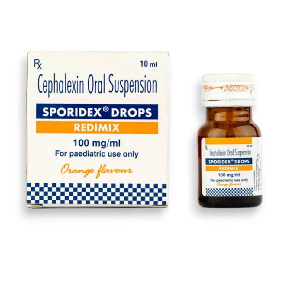 Sporidex 100mg/ml  Orange Flavour Redimix Drop