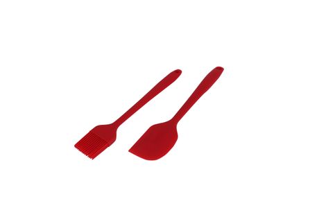 Silicone 2 Pc Brush and Spatula - 8"