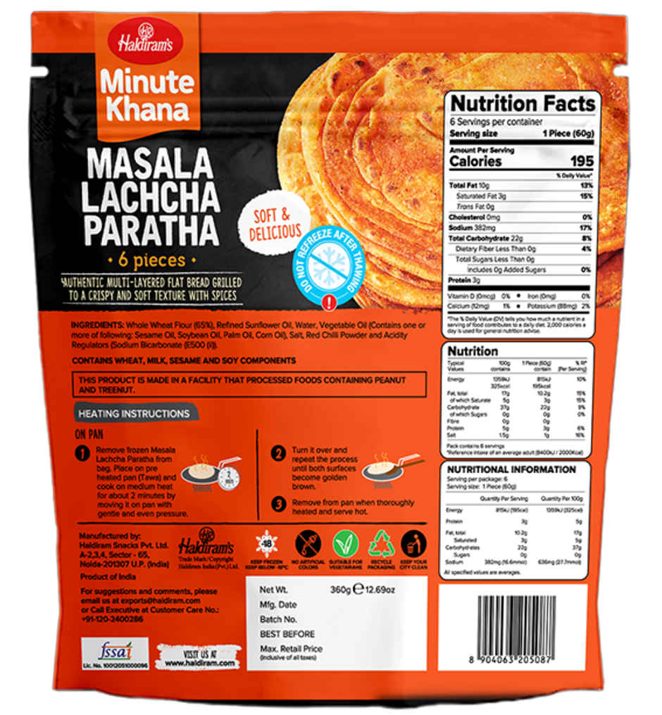 Haldiram's Masala Lachcha Paratha Minute Khana