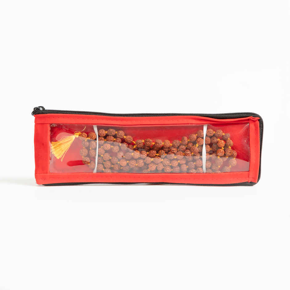 Pure Rudraksha Mala | 7 mm Beads | with Ganti & Certificate | Svasti