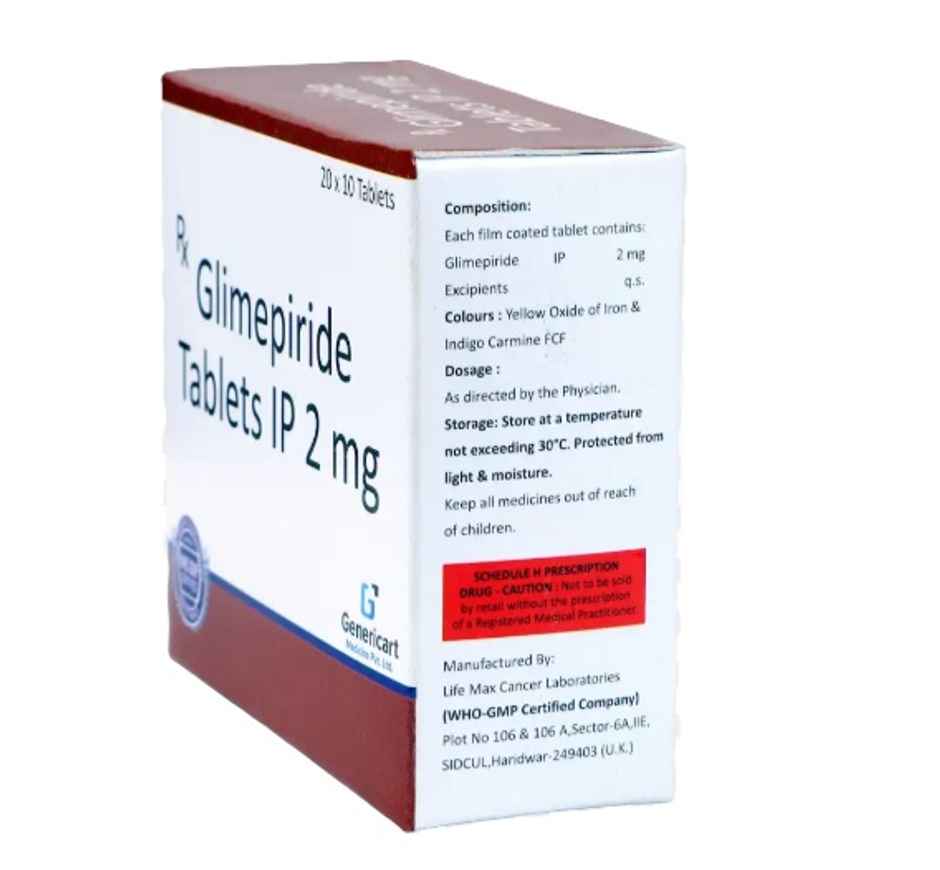 Genericart Glimepiride 2mg Tablet