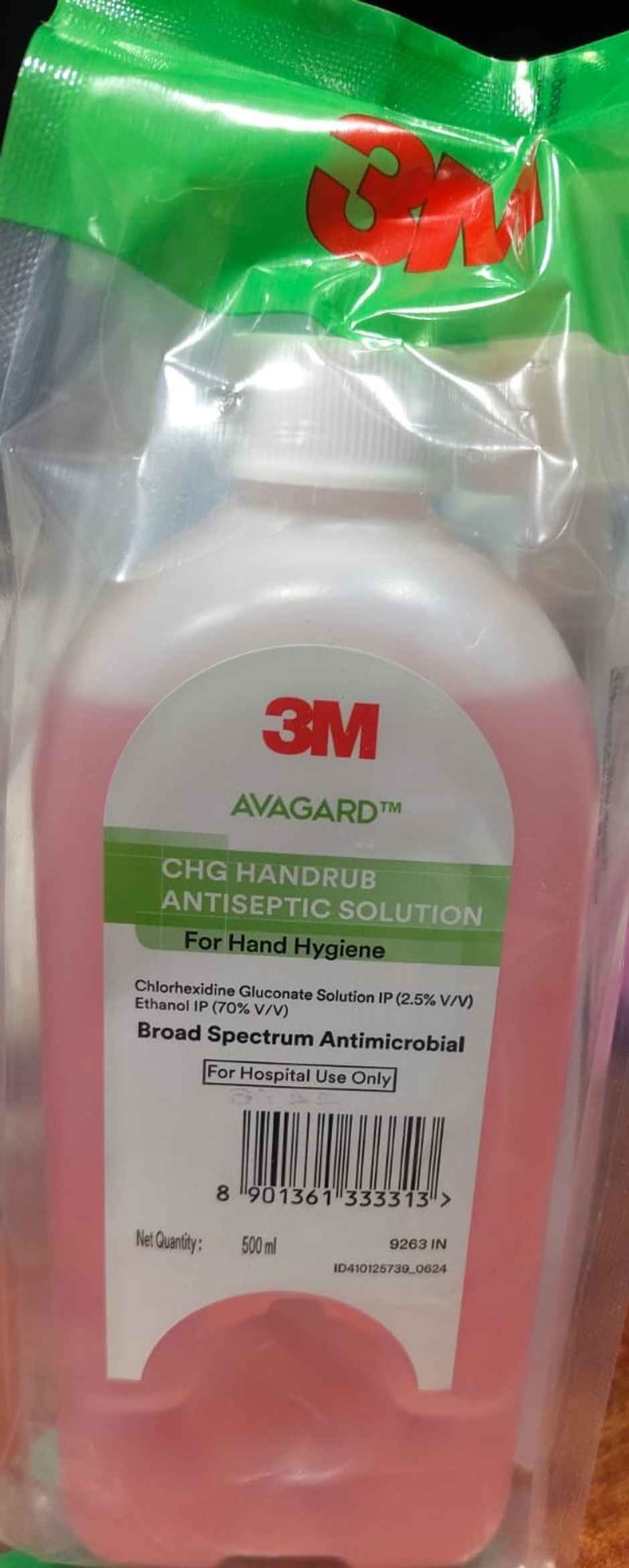 3M Avagard Chg Handrub Antiseptic Solution Pink