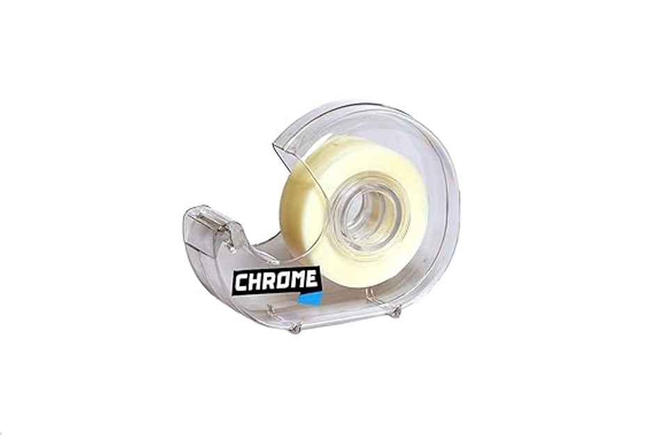 Chrome 9025 Invisible Tape - Polyvinyl Chloride White Tape with Dispenser | 18 mm x 35 m
