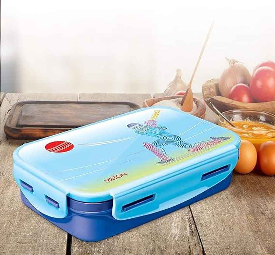 Milton Steely Deluxe Mini Inner Steel Kids Tiffin Box | 400 ml - Assorted Design & Color