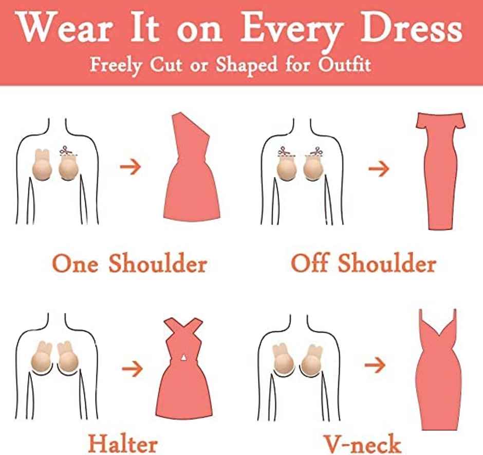 Bronson Professional Boob Lift Cups For Breast Push Up Lift and Reusable Silicone Pasties For Women