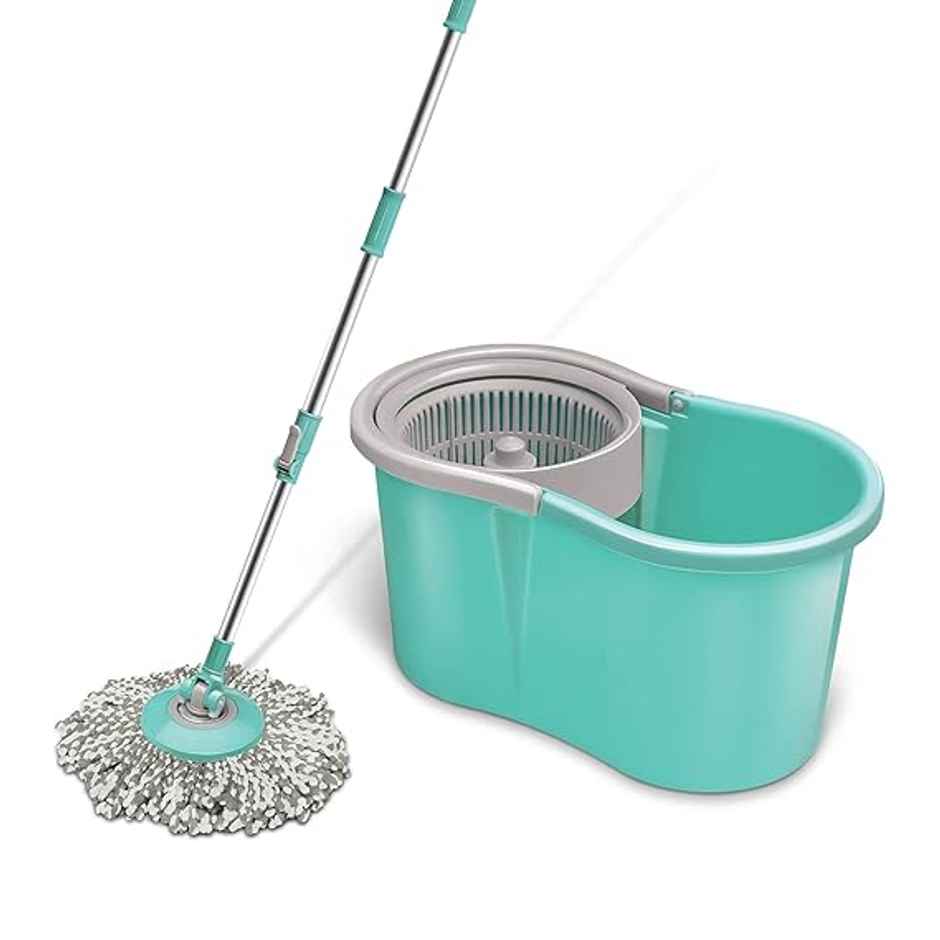Spotzero By Milton Mini Spin Mop, Aqua Green, Plastic