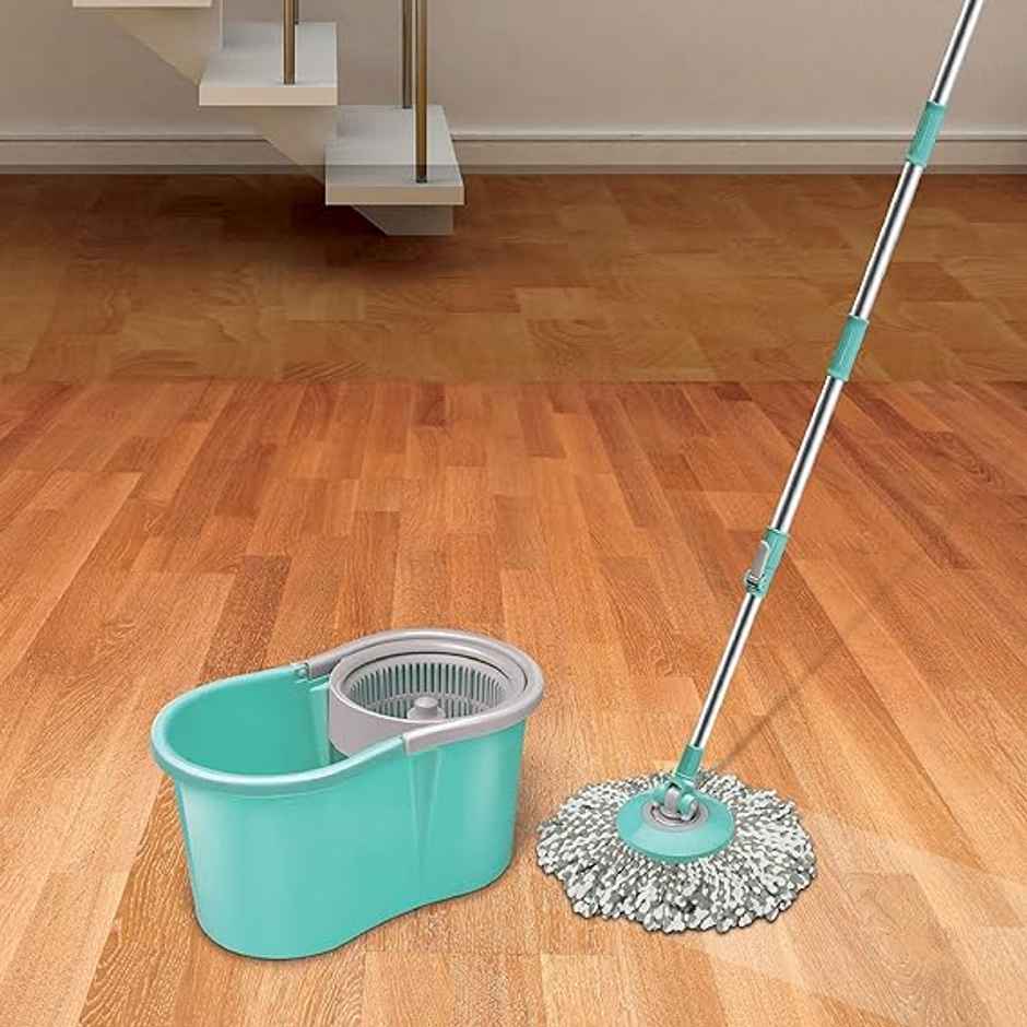 Spotzero By Milton Mini Spin Mop, Aqua Green, Plastic
