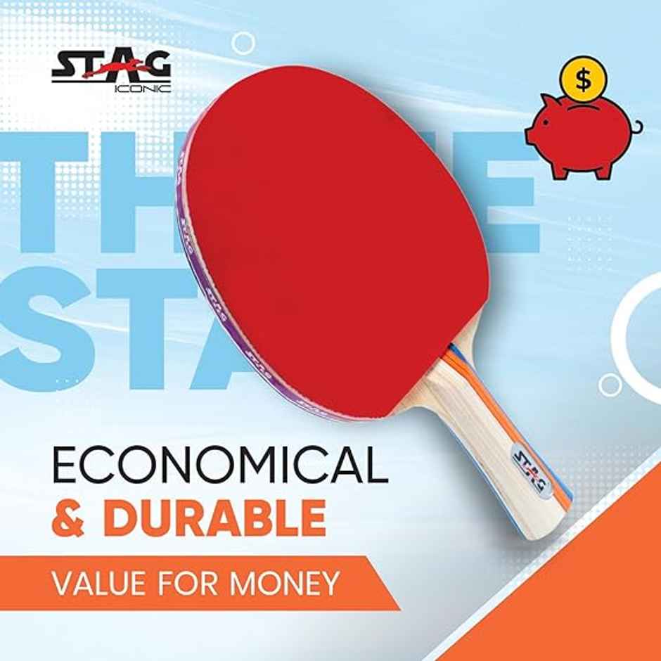 Stag Club Red Table Tennis Racquet