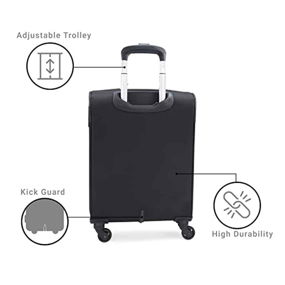 Aristocrat Unisex Polyester 121 L Trolley Bag | Black - L