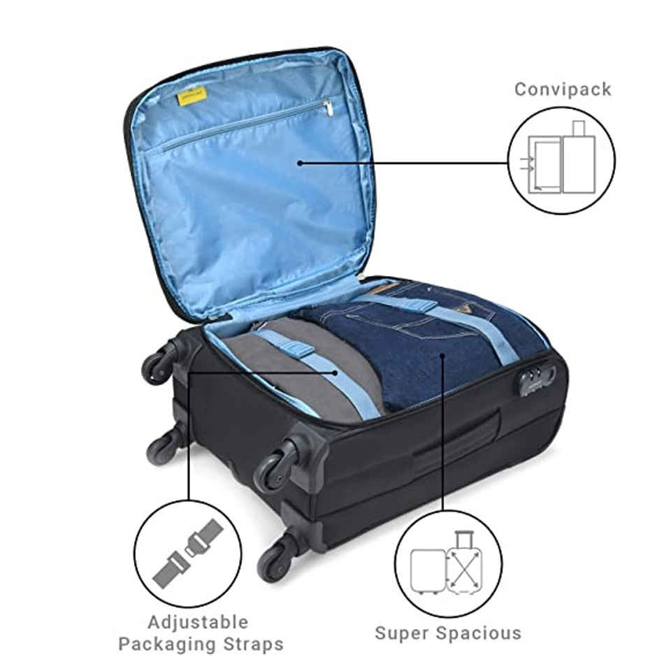 Aristocrat Unisex Polyester 121 L Trolley Bag | Black - L