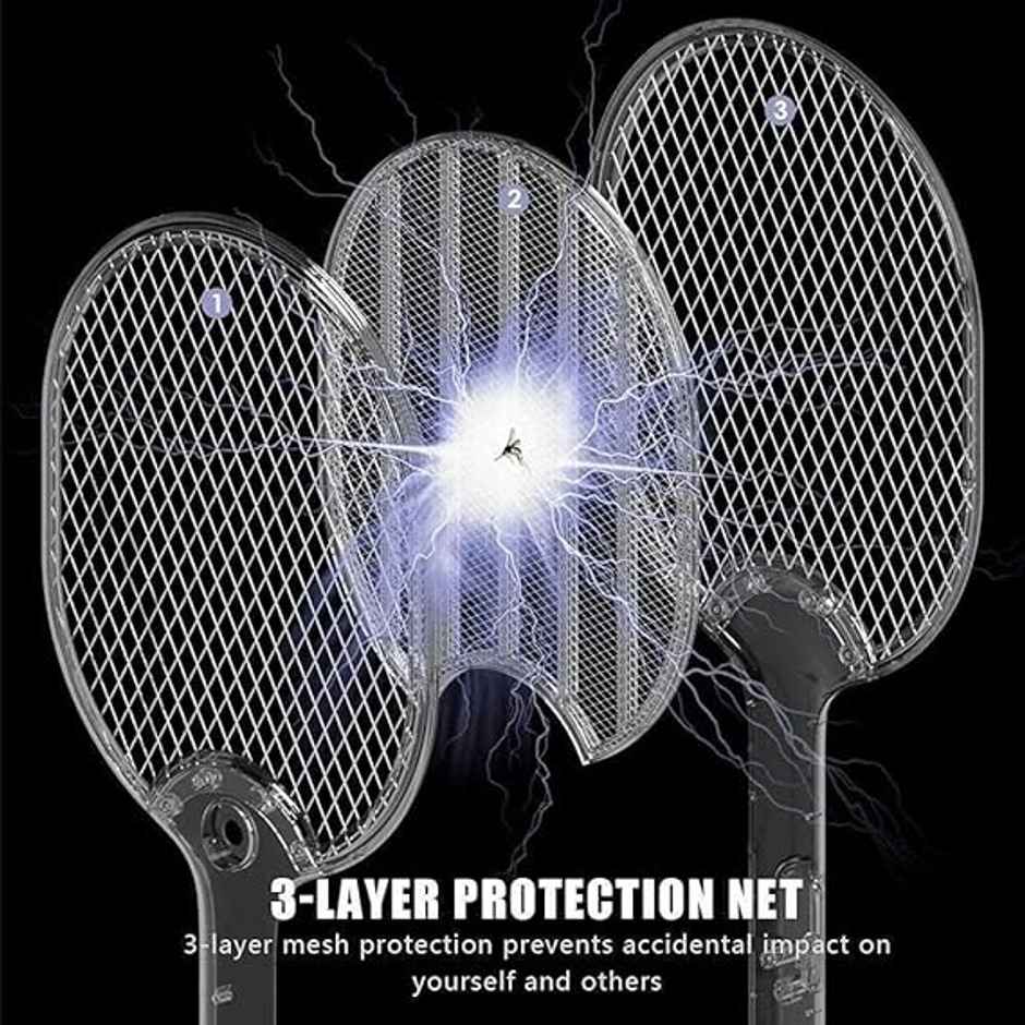 Qyntus Advanced Electric Anti-mosquito Racquet | Electric Fly Swatter | Mosquito Killer | 1200mAh Battery