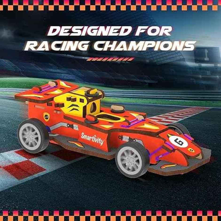 Smartivity F1 Racing Car Toy With Launcher, Fun & Educational Diy