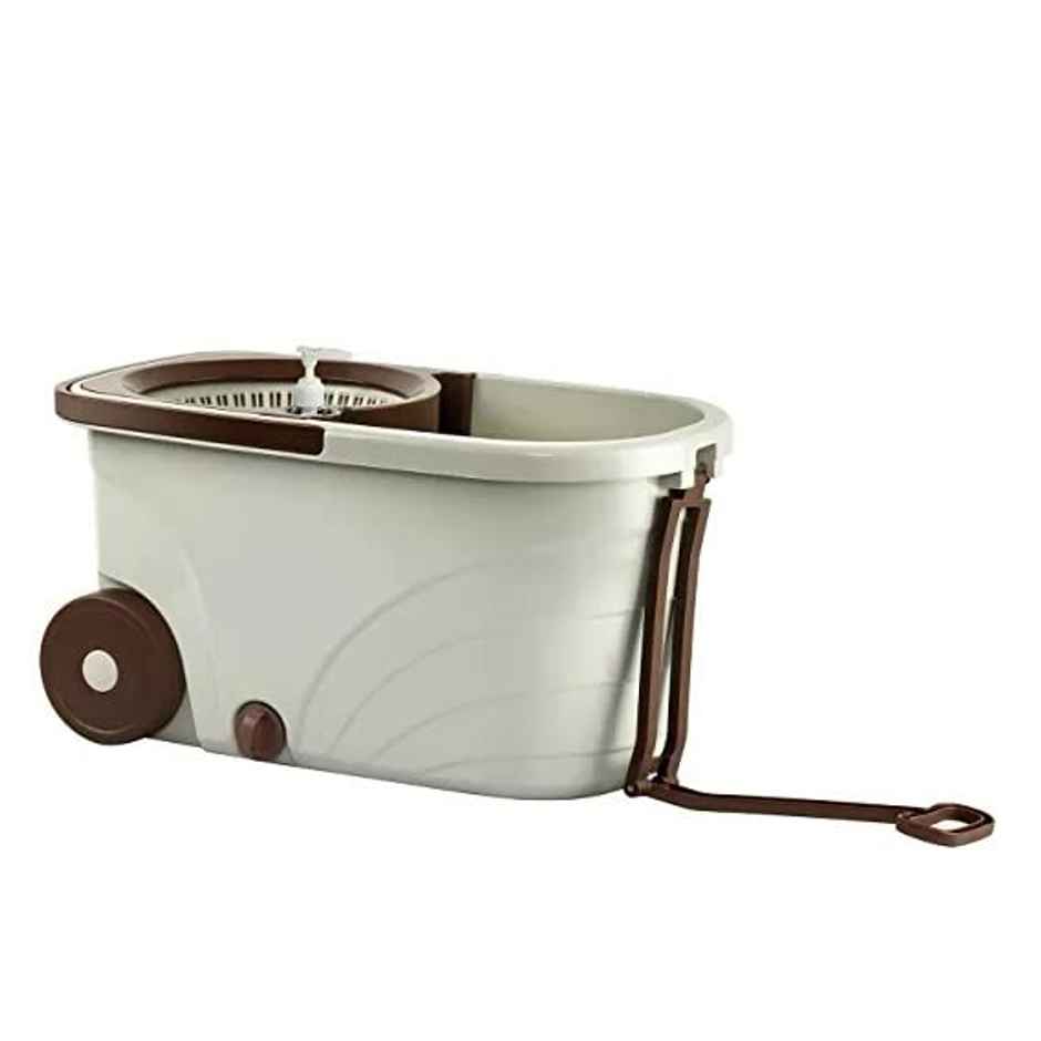Cello Spin Mop Bucket Max Clean with Soap Dispenser, Beige