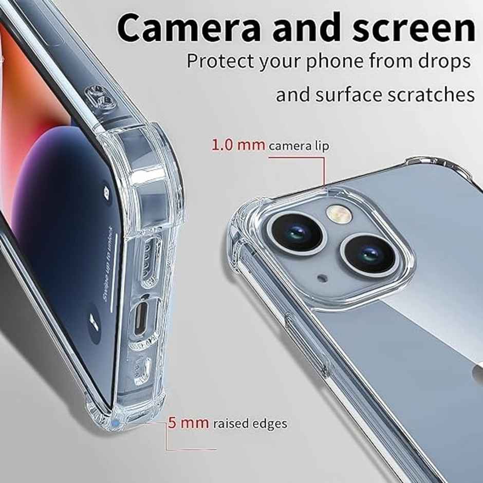 Sounce TPU Hard Back Cover for iPhone 13 | Scratch-Resistant | Shockproof | Transparent | MagSafe Compatible