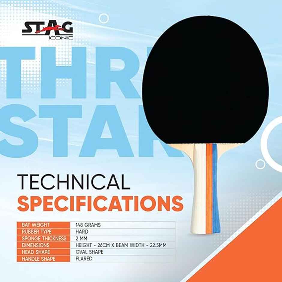 Stag Club Red Table Tennis Racquet