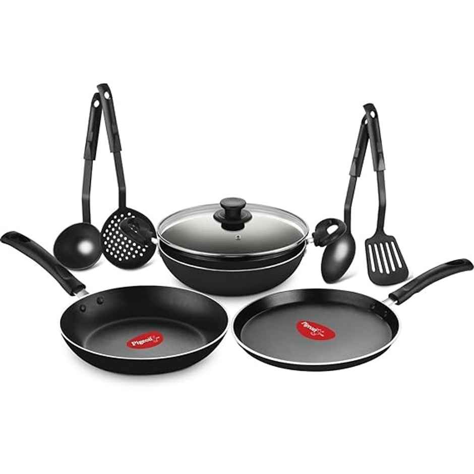 Pigeon Rc Nonstick Mio Gift Set 8 Pcs- Black