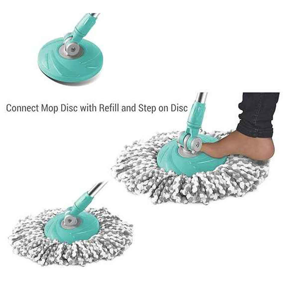 Spotzero By Milton Spin Mop Spares Set Handle With Microfibers Refill
