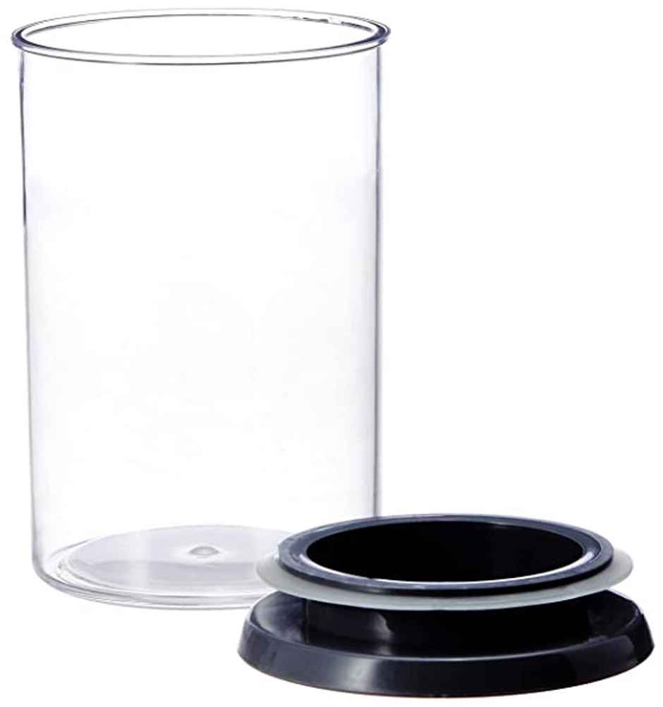 YouBee 900 ml Multipurpose Plastic Storage Jar and Kitchen Storage Container | Set of 6 | Black