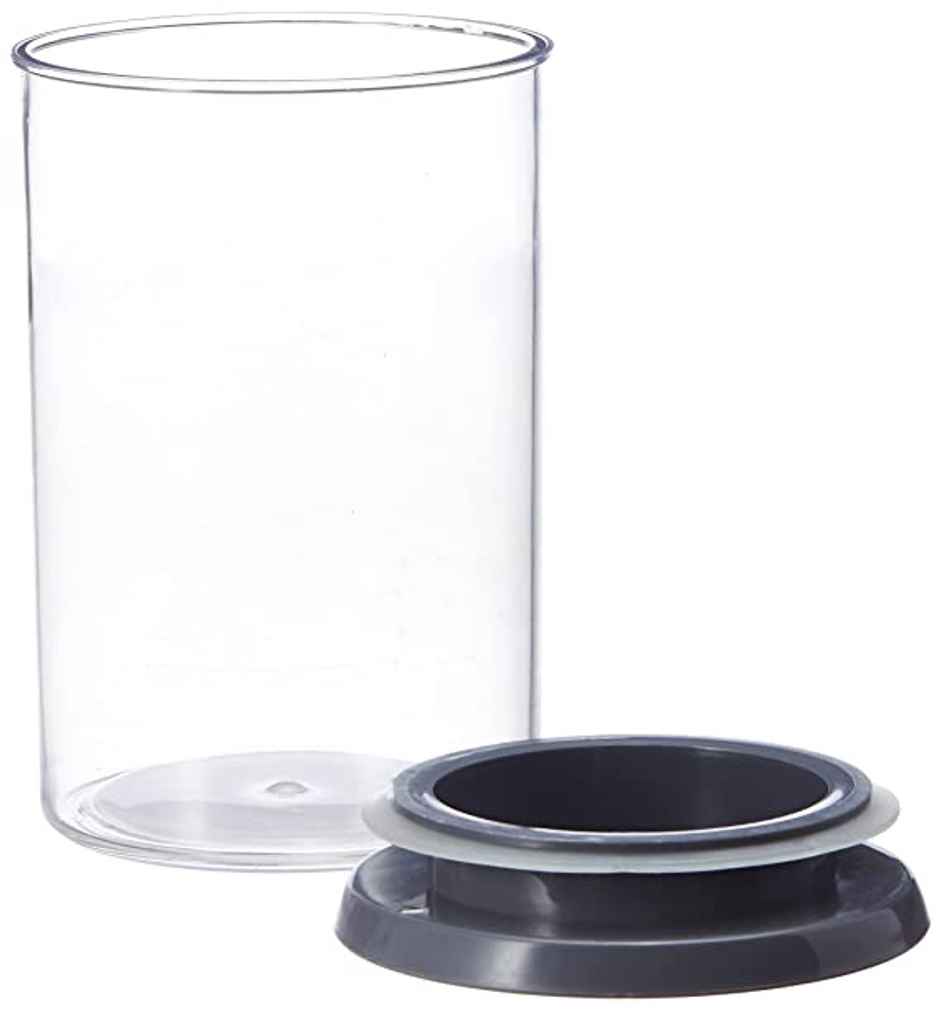 YouBee 900 ml Multipurpose Plastic Storage Jar and Kitchen Storage Container | Set of 6 | Grey