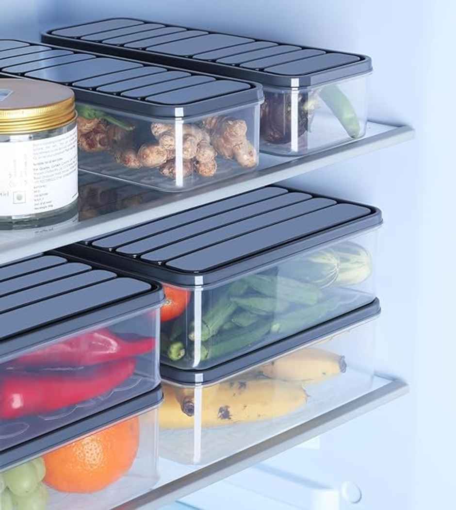 Perpetual Air Tight Plastic Storage Containers Set for Kitchen | Pantry Organizers Kitchen Items