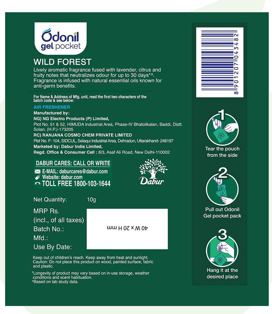Odonil Wild Forest Gel Pocket