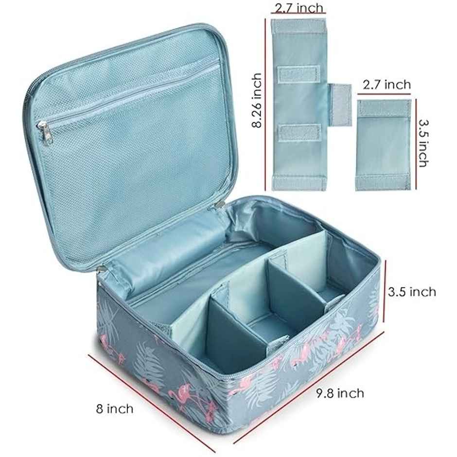 Bronson Professional Dividers Adjustable Portable Make Up Travel Cosmetic Bag Organizer | Assorted