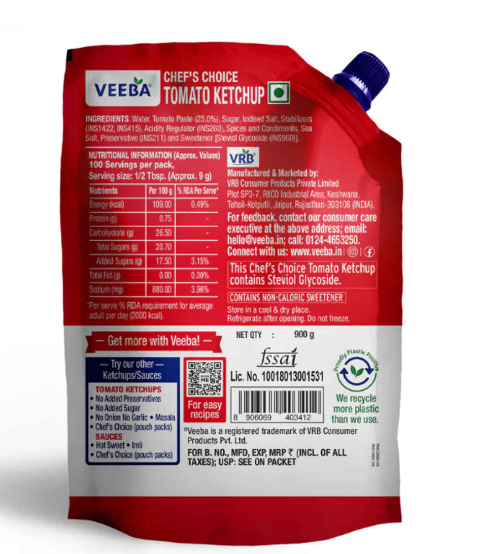 Veeba Tomato Ketchup - Chef's Special Combo