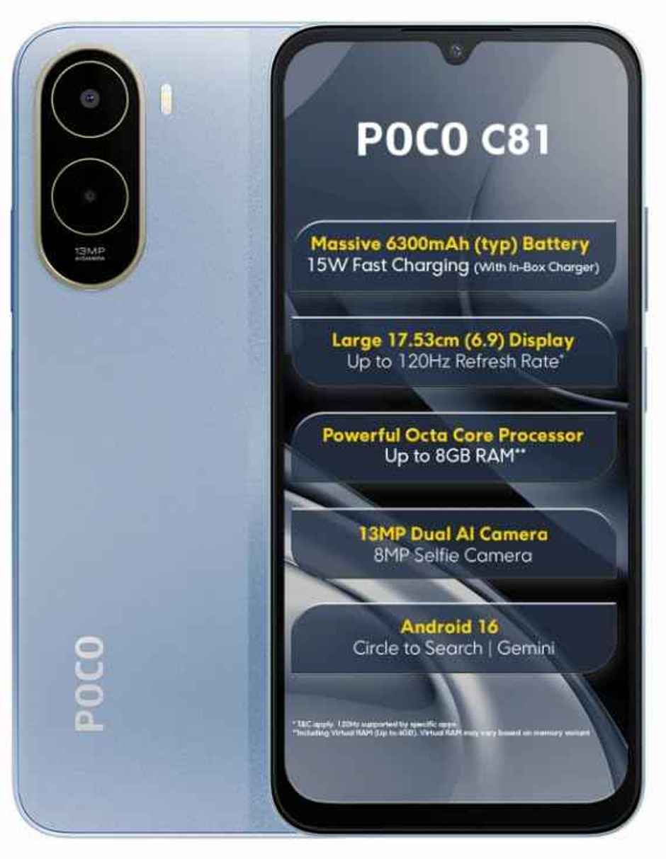 Poco C81 | 4 GB RAM | 64 GB Storage | Blue