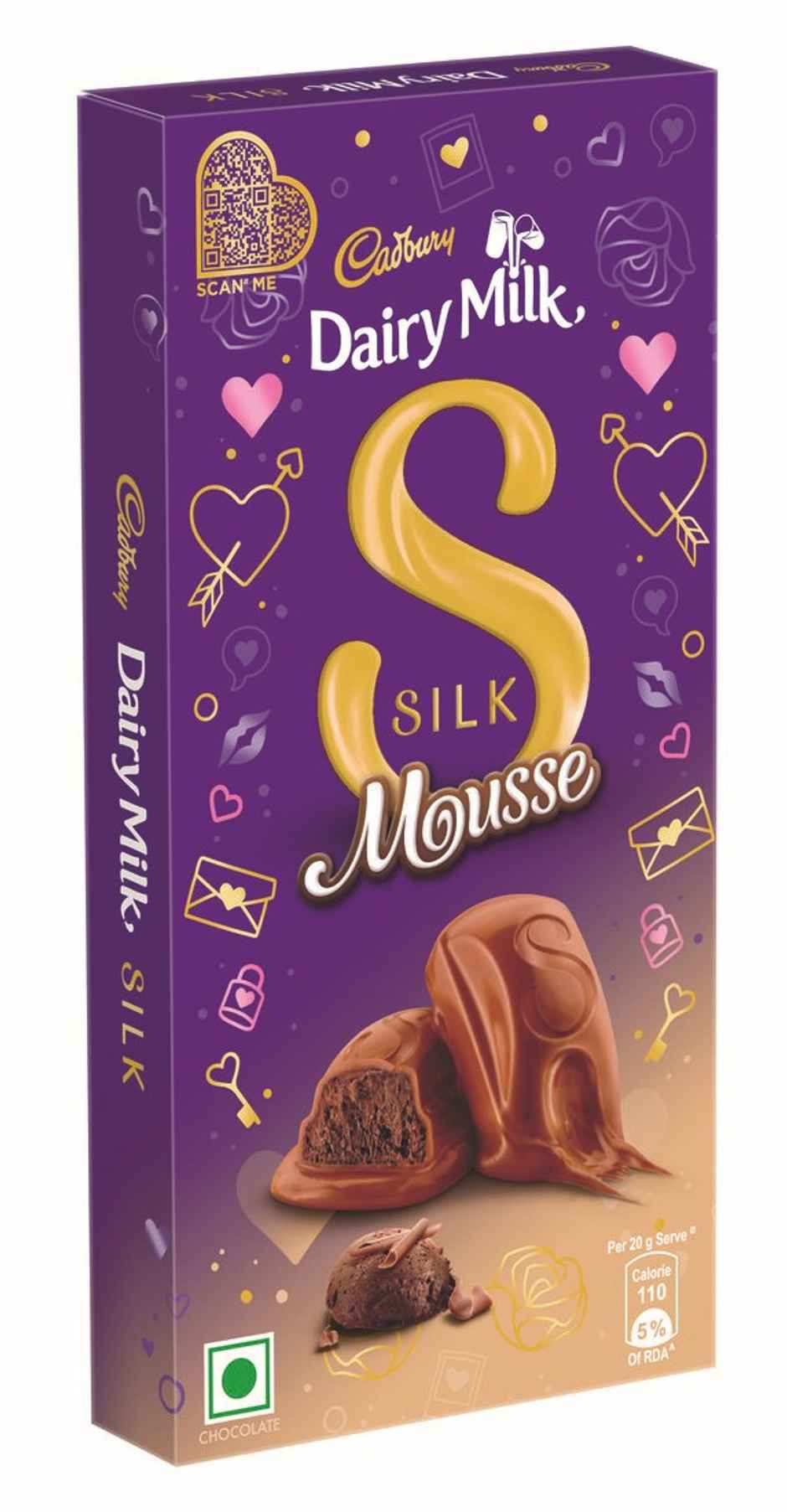 Cadbury Dairy Milk Silk Mousse Chocolate Bar Valentines Gift Pack