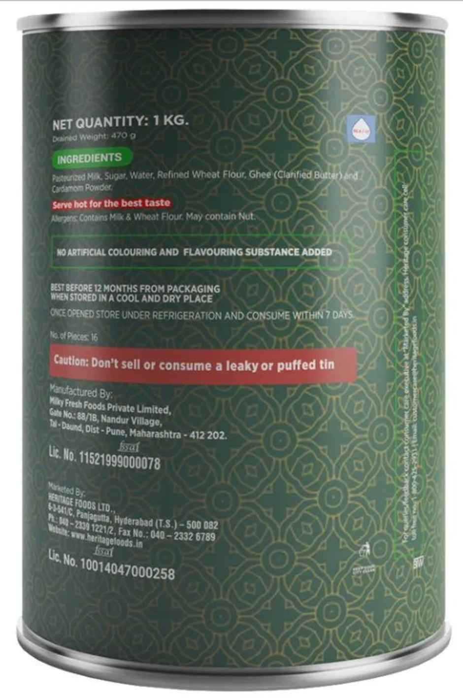 Heritage Gulab Jamun Tin