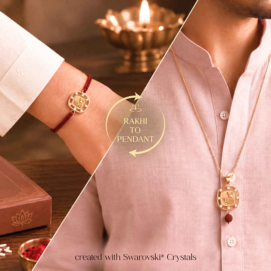 Created with Swarovski Crystals | Krishna Emblem | Carat Gold Plating