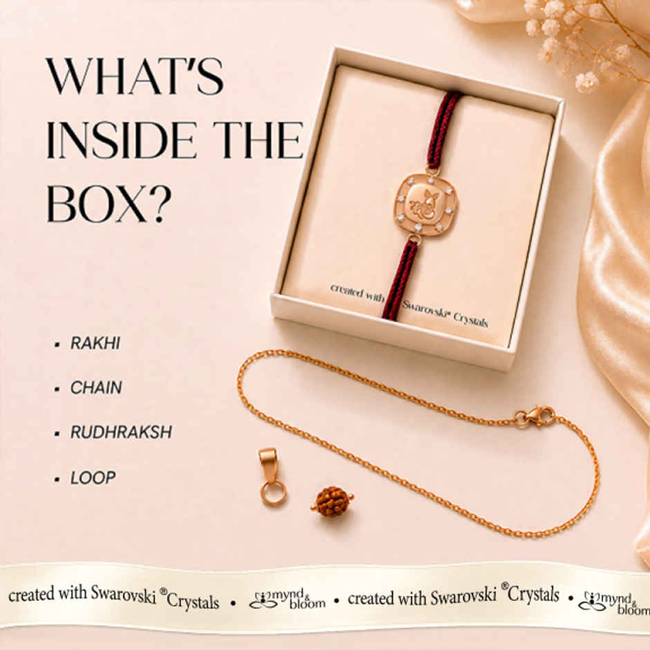 Created with Swarovski Crystals | Krishna Emblem | Carat Gold Plating